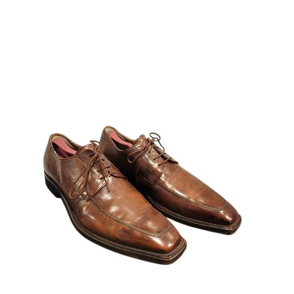 Botticelli Men's Dress Shoes Lace-Up - Brown EU 45 / US 11 - Made in Italy - Picture 2 of 12